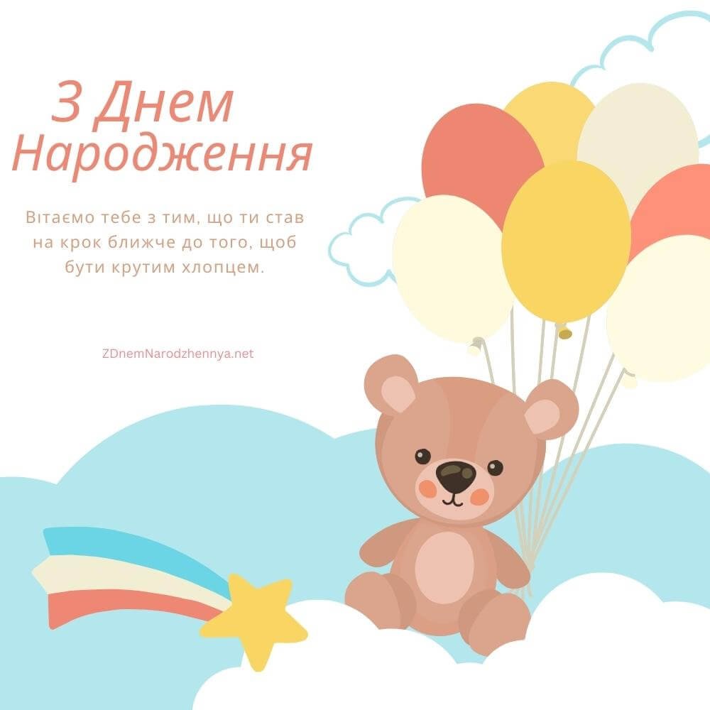 З днем народження хлопчика листівка