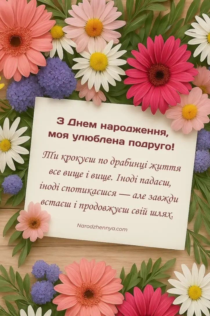 День народження подруги — красиві побажання