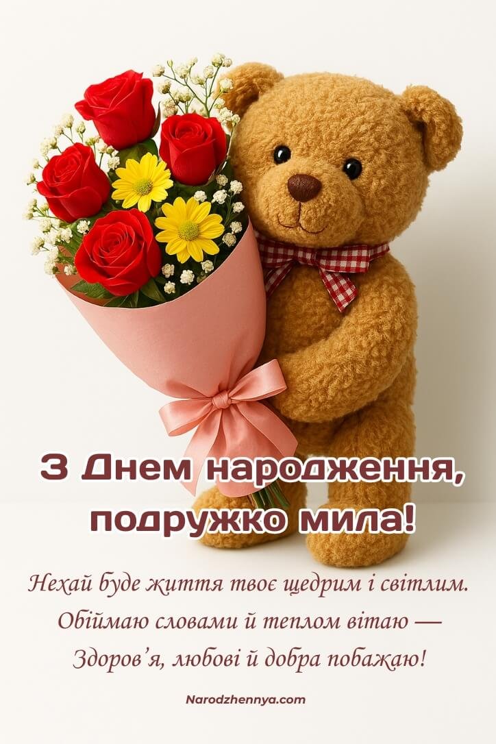 З днем __народження подрузі гарна листівка