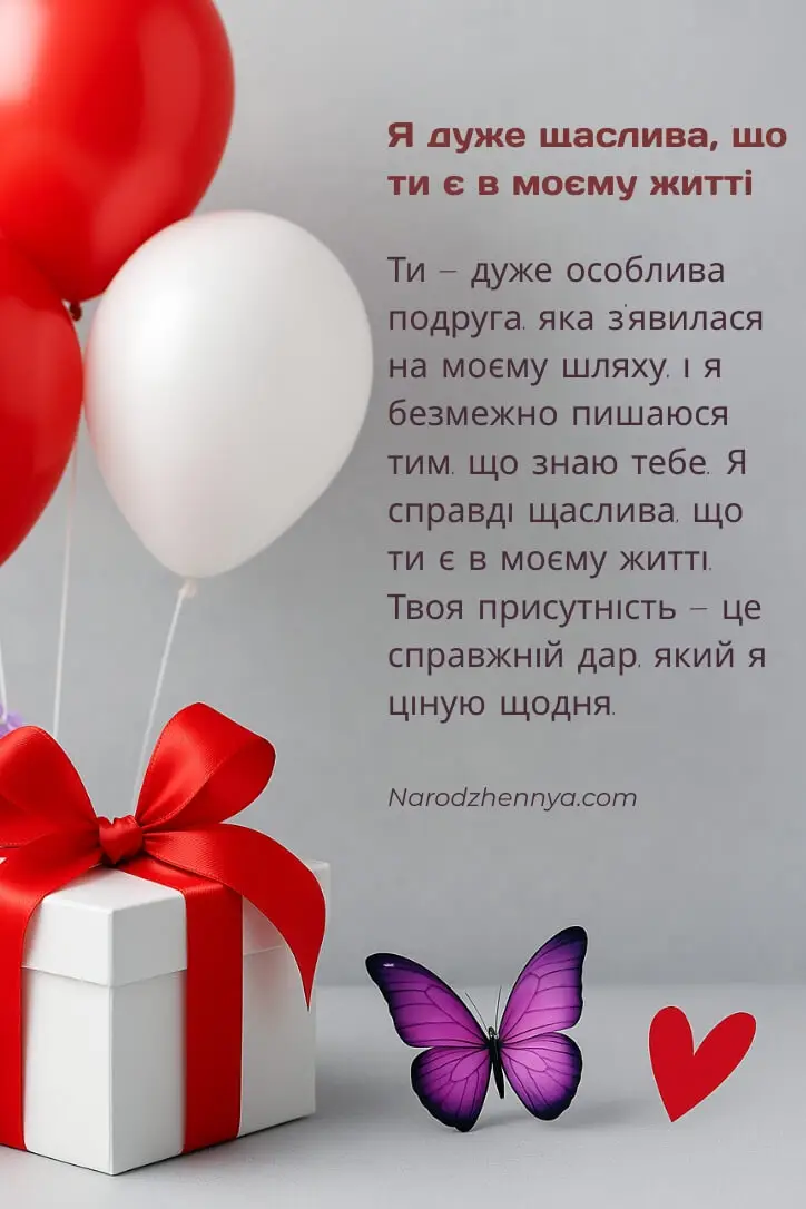 Щирі привітання для подруги на день народження