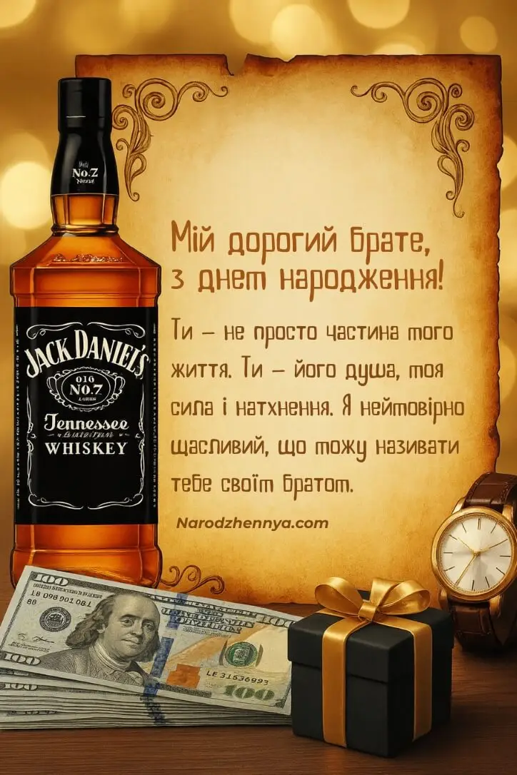 Вітальна картинка з днем народження брату