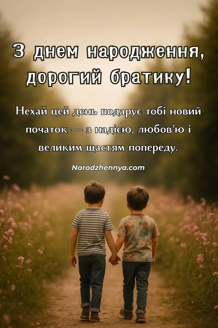 Листівка для брата з днем народження