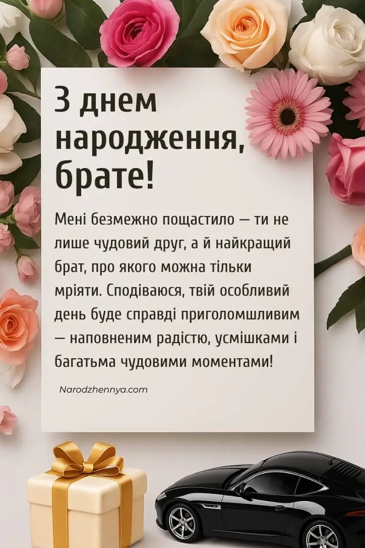 нові привітання з днем народження брату