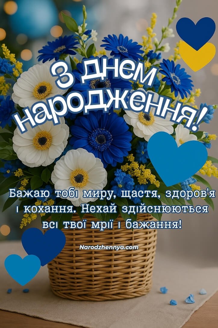 Зворушливі листівки з днем народження та теплі привітання