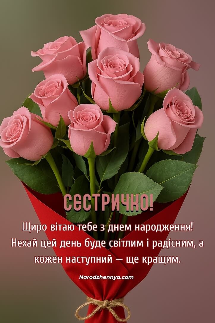 Нове привітання з днем народження сестрі