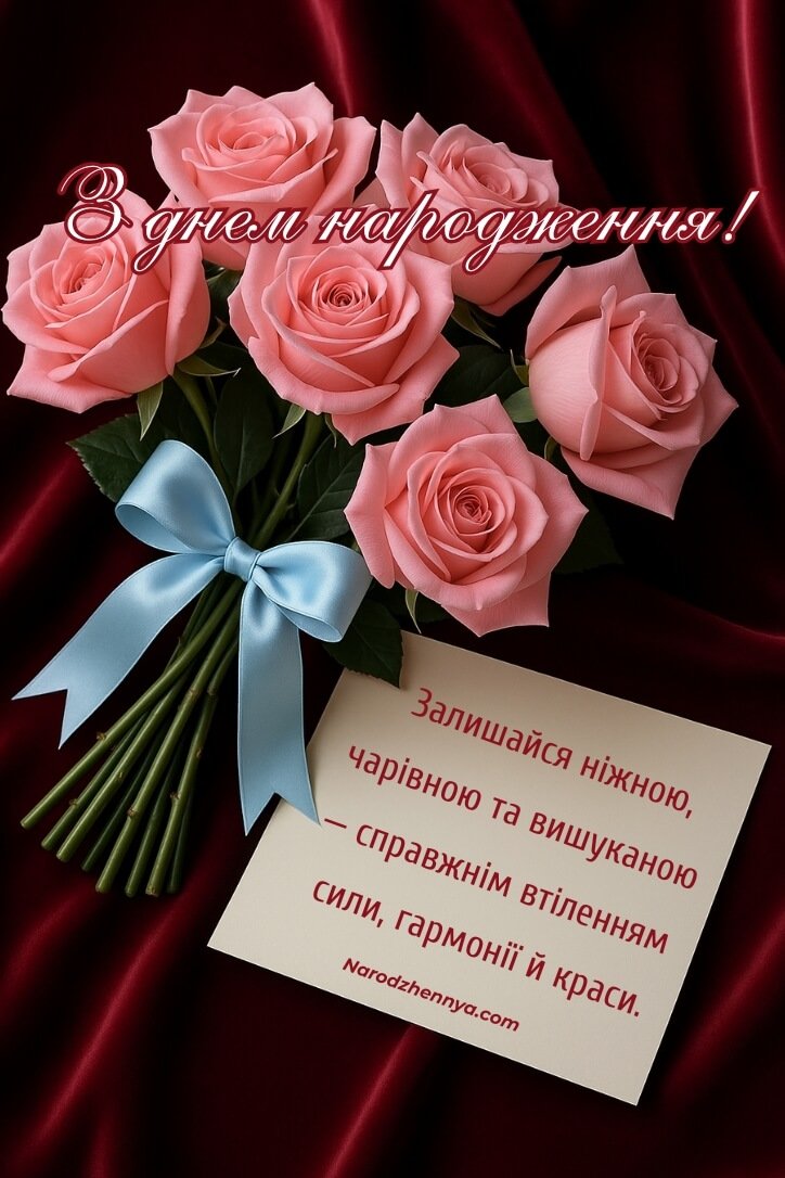 Привітання з днем народження для жінки
