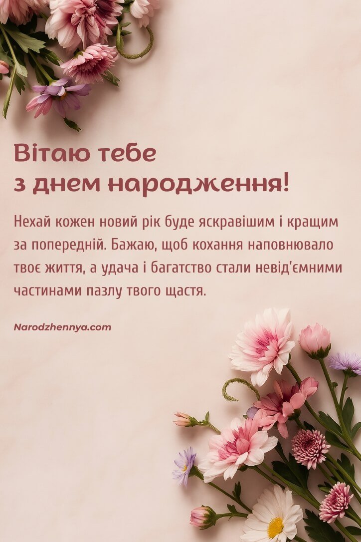 Щирі вітання з днем народження