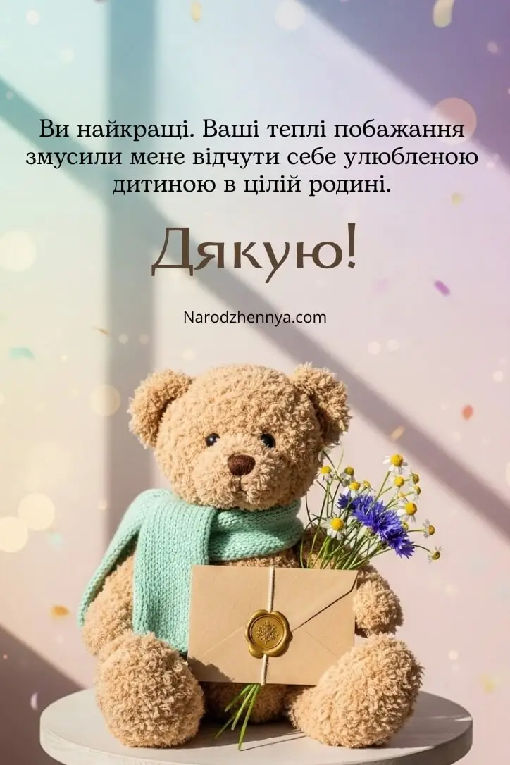 Дякую за привітання з днем народження
