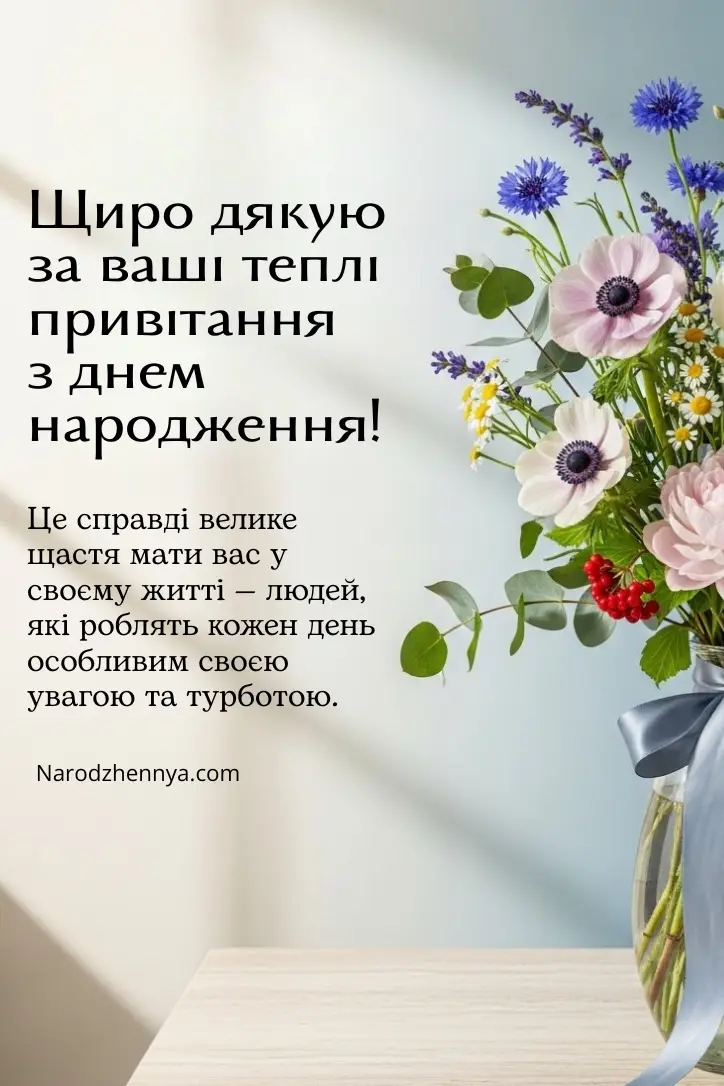Подяка за привітання