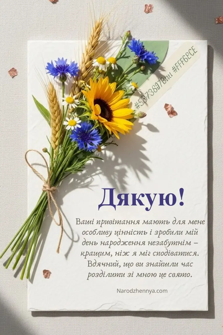 Щиро дякую за привітання